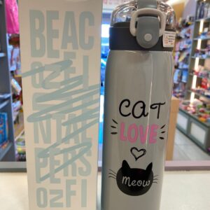 Garrafa Térmica com Canudo Meow 500ml