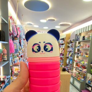 Estojo Silicone Retrátil Panda Rosa Puket