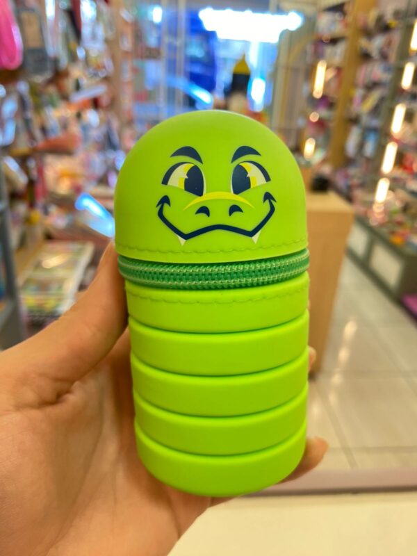 Estojo Silicone Retrátil Dino Verde Puket