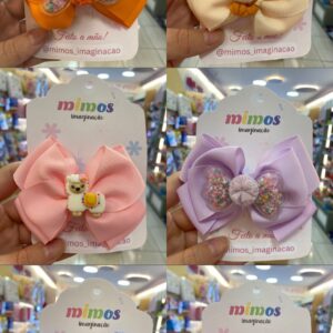 Laço de Cabelo Infantil Grande com Aplique