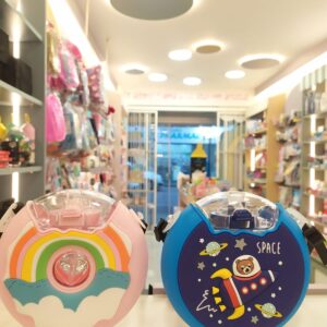 Garrafa de Água Infantil Donuts com Canudo e Alça 380ml