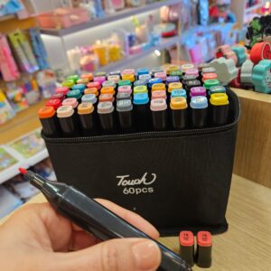 Kit Caneta Marcador Ponta Dupla Touch