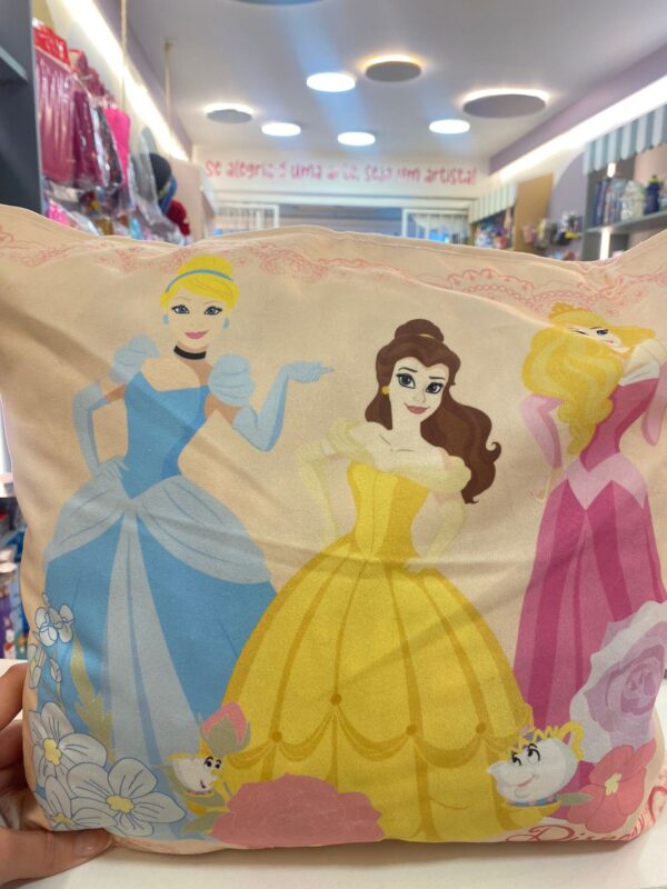 Almofada 40x40 Aveludada Disney Princesas