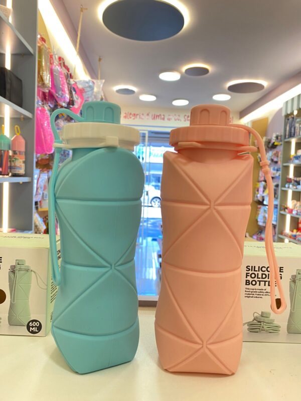 Garrafa Dobrável Silicone 600 ml