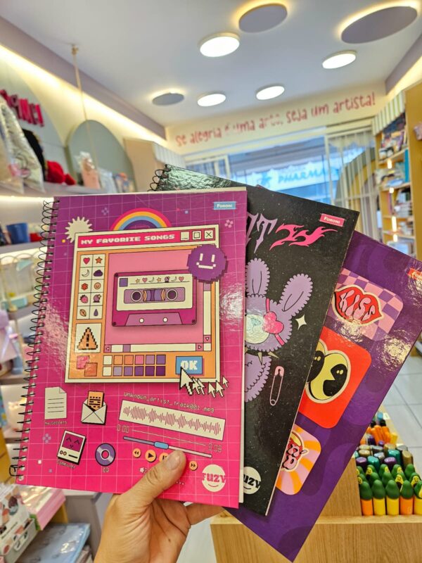 Caderno Universitário 01 Matéria 80 Folhas Fuzy Foroni