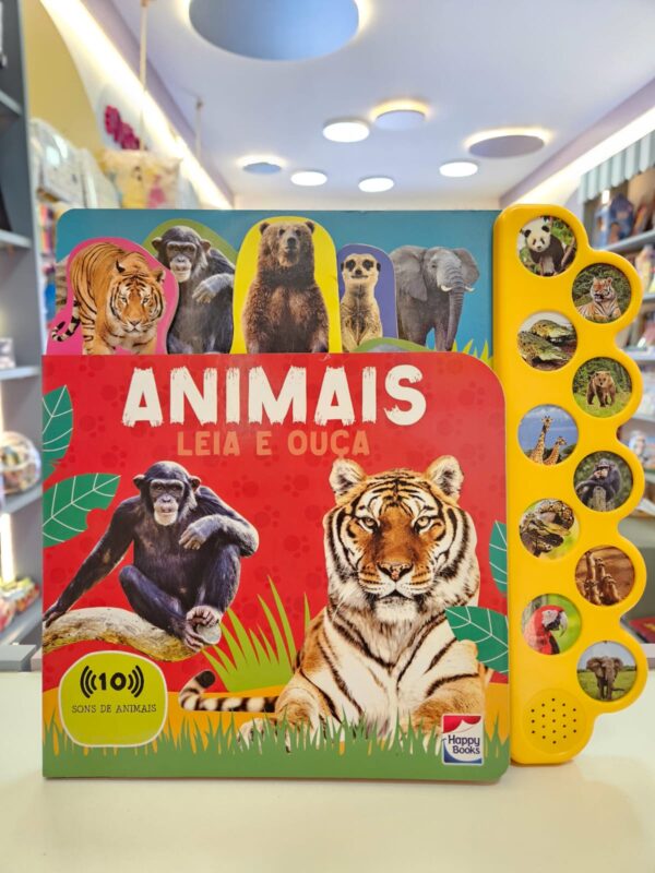 Livro Infantil Coleção Leia e Ouça Happy Books: Animais