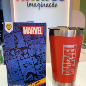 Copo Térmico com Tampa e Abridor Opener Marvel 500ml Zona Criativa
