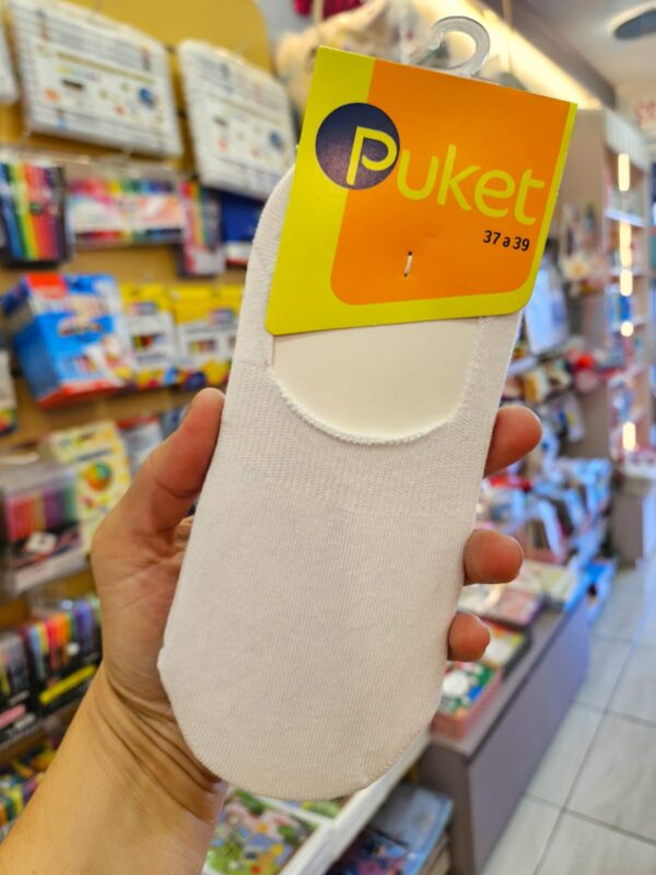 Kit com 2 Sapatilha Invisível Branca Puket | 37-39