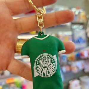 Chaveiro Time Oficial Formato Camisa Palmeiras em PVC 6cm Mileno