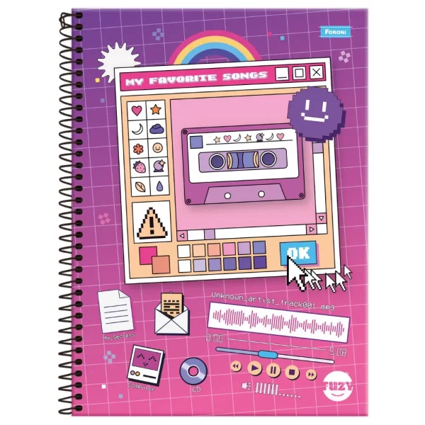 Caderno Universitário 01 Matéria 80 Folhas Fuzy Foroni - Imagem 6