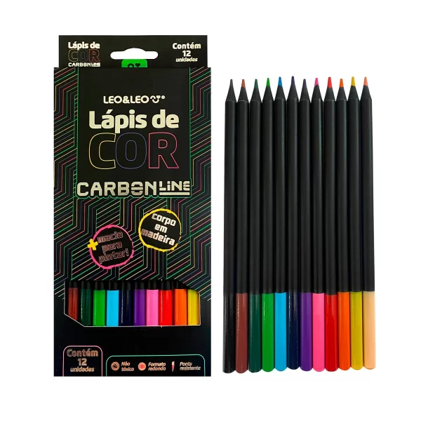 Lápis de Cor Carbon Line Redondo Leo & Leo