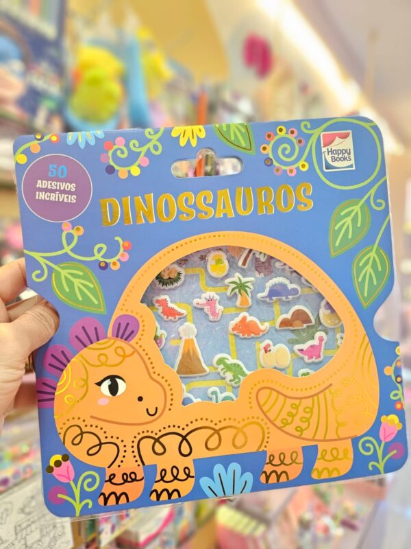 Livro Infantil Coleção Livro com Adesivos Fofinhos Happy Books: Dinossauros