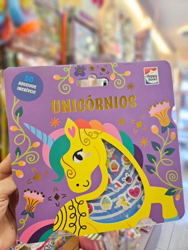Livro Infantil Coleção Livro com Adesivos Fofinhos Happy Books: Unicórnios