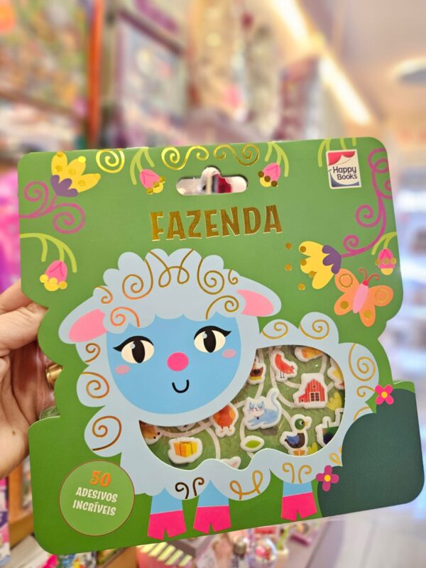 Livro Infantil Coleção Livro com Adesivos Fofinhos Happy Books: Fazenda