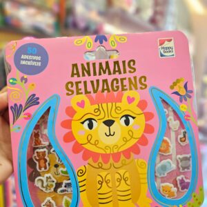 Livro Infantil Coleção Livro com Adesivos Fofinhos Happy Books: Animais Selvagens