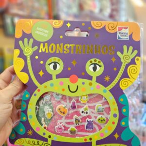 Livro Infantil Coleção Livro com Adesivos Fofinhos Happy Books: Monstrinhos