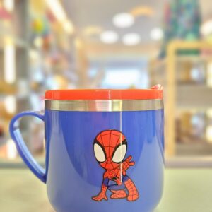 Caneca Infantil Flip com Canudo Spider Man Marvel 250ml Zonacriativa
