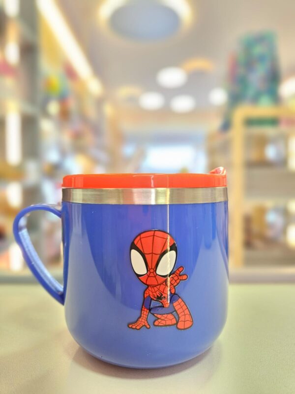 Caneca Infantil Flip com Canudo Spider Man Marvel 250ml Zonacriativa