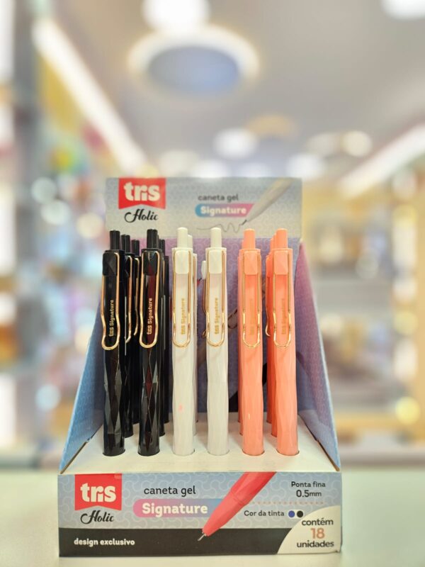 Caneta Gel Signature Holic Fancy 0,5mm Tris