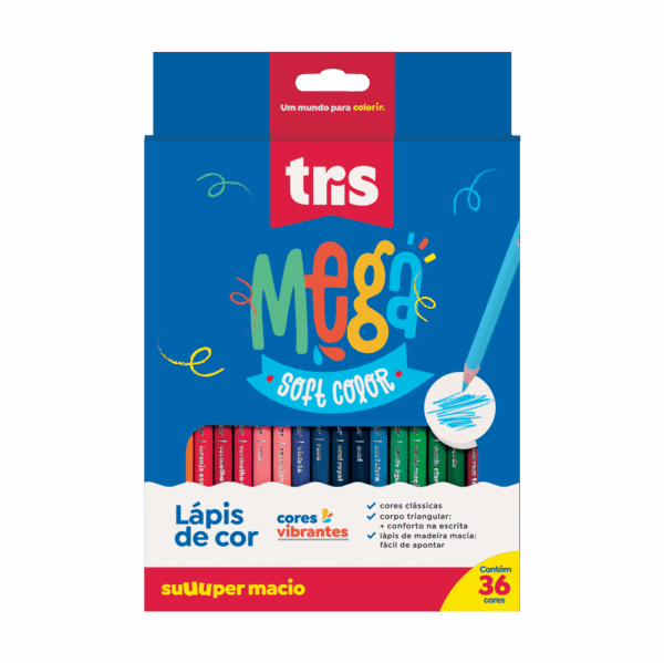 Lápis de Cor Mega Soft Color Tris - Imagem 10