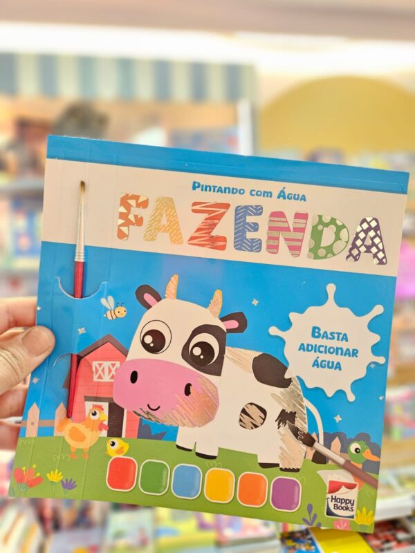 Livro Infantil Coleção Pintando Com Água Happy Books: Fazenda