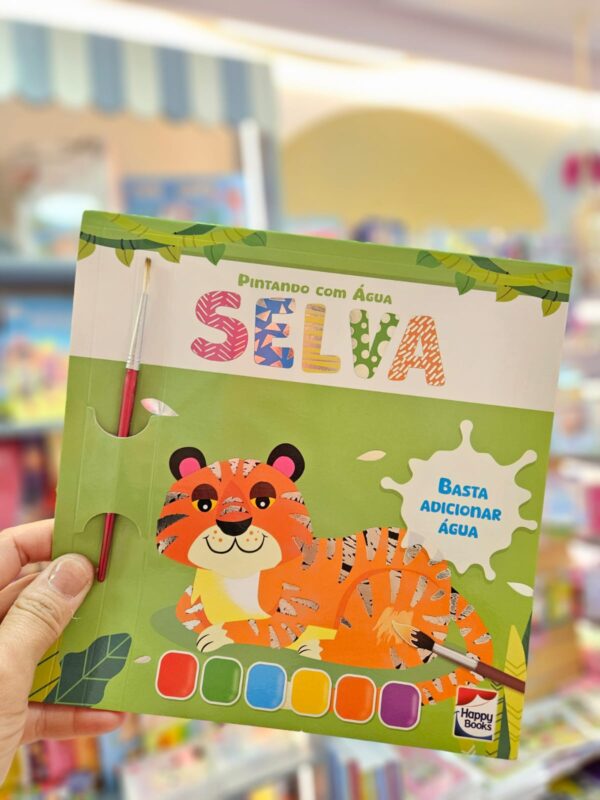 Livro Infantil Coleção Pintando Com Água Happy Books: Selva