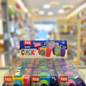 Apontador com Depósito + Borracha + Rolinho Click Tris