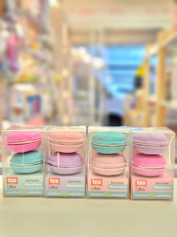 Borracha Macaron Holic Docinhos Caixinha com 2 Unidades com Cheirinho Tris