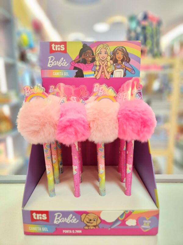 Caneta Gel Pompom Barbie Tris