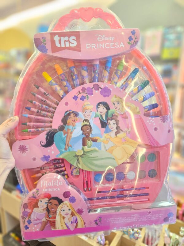 Kit Maleta Artística com 50 Peças Princesas Disney Tris