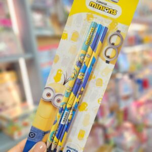 Lápis Preto HB Minions Cartela com 3 Tris