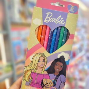 Lápis de Cor Sextavado Barbie 12 Cores Tris