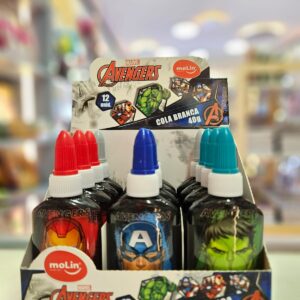 Cola Líquida Branca Tubo 40g Avengers Marvel Molin