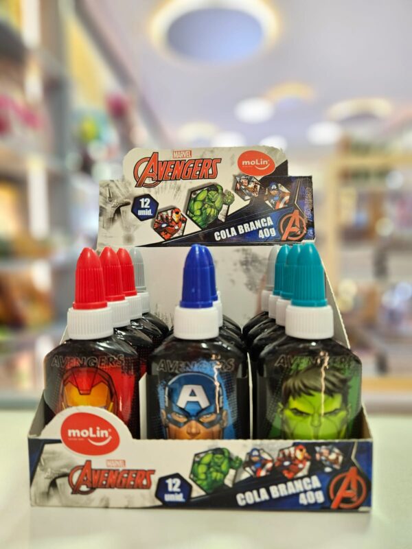 Cola Líquida Branca Tubo 40g Avengers Marvel Molin