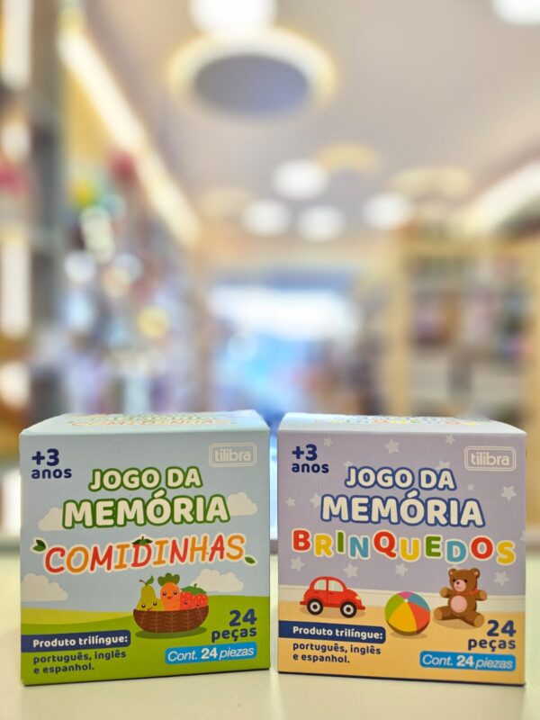 Jogo da Memória Pedagógico Comidinhas e Brinquedos 24 Peças Tilibra