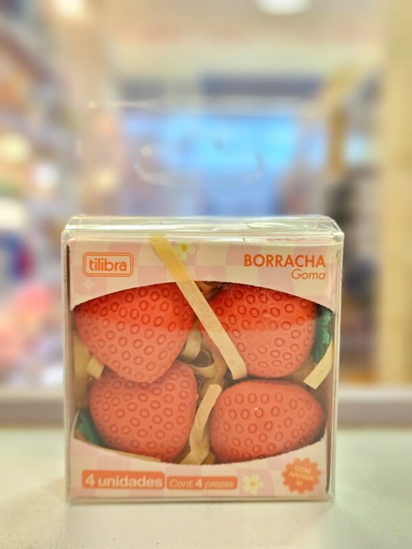 Borracha Be Berry com Cheirinho Blister com 4 Tilibra
