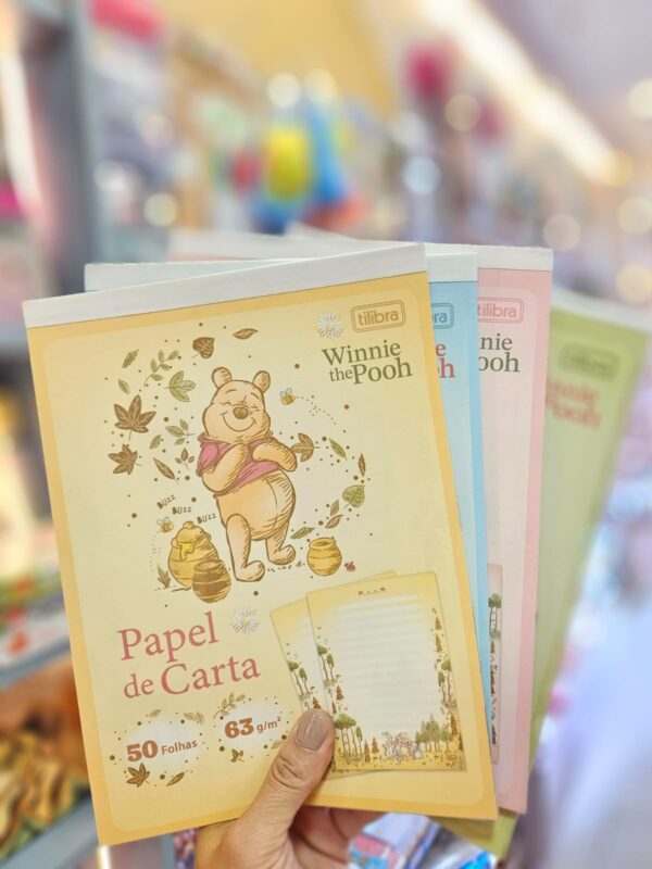 Bloco Papel de Carta 50 Folhas Pooh Tilibra