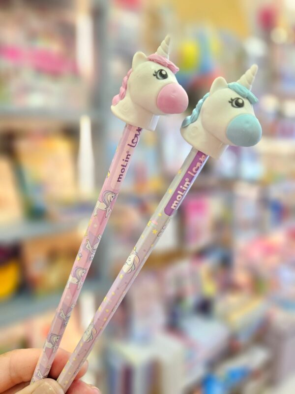 Lápis Preto HB Top com Borracha Unicórnio Molin