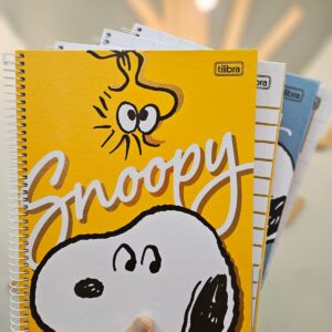 Caderno Espiral Universitário 01 Matéria Capa Dura 80 Folhas Snoopy Tilibra