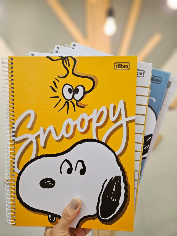 Caderno Espiral Universitário 01 Matéria Capa Dura 80 Folhas Snoopy Tilibra