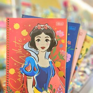 Caderno Espiral Universitário 01 Matéria Capa Dura 80 Folhas Connect Branca de Neve Disney Tilibra