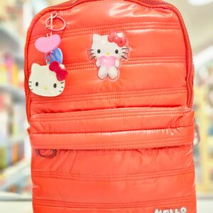 Mochila de Costas Grande 43cm Puffer Matelassê Hello Kitty Xeryus