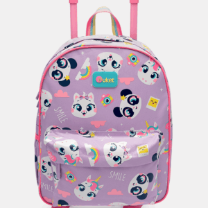 Mochila com Rodinha Média Multibichos Best Friend Lavanda Puket