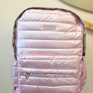 Mochila de Costas Grande 43cm OMW Puffer Matelassê Rosa Xeryus