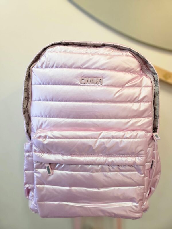 Mochila de Costas Grande 43cm OMW Puffer Matelassê Rosa Xeryus