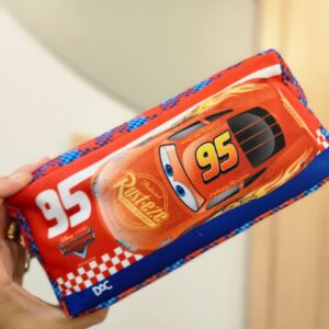 Estojo Escolar Duplo em Tecido Carros Disney DAC