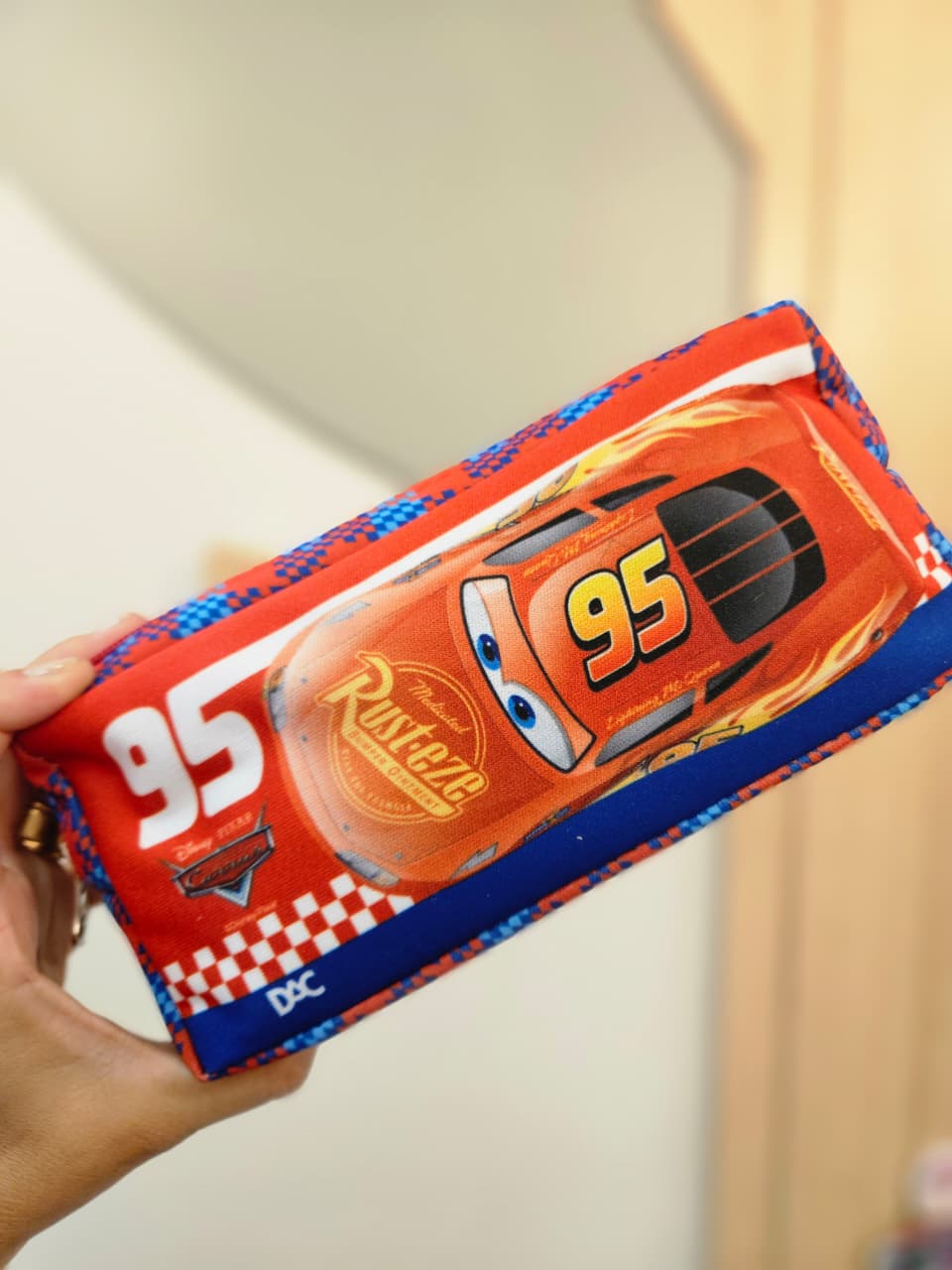 Estojo Escolar Duplo em Tecido Carros Disney DAC