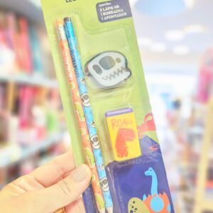 Kit Escolar 4 Peças Dino Leo&leo