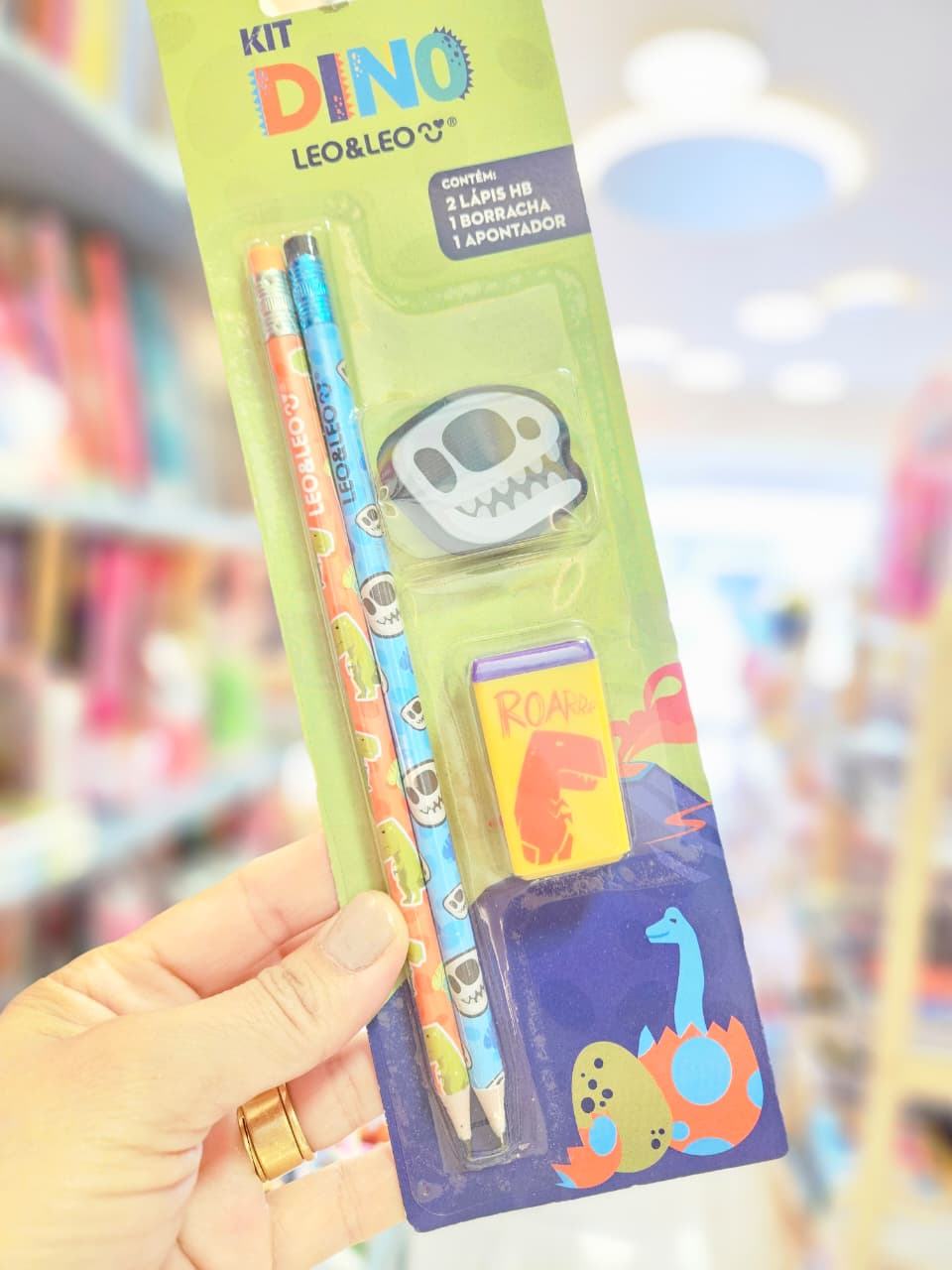 Kit Escolar 4 Peças Dino Leo&leo