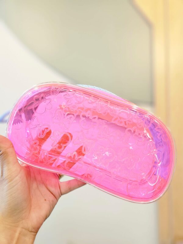 Estojo Escolar Cristal PVC com Zíper Trator Minnie Disney DAC